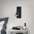 Led recessed wall sconce - rotatable reading light for hotel projects, guest rooms, bedrooms, and bedside use - wall mounted