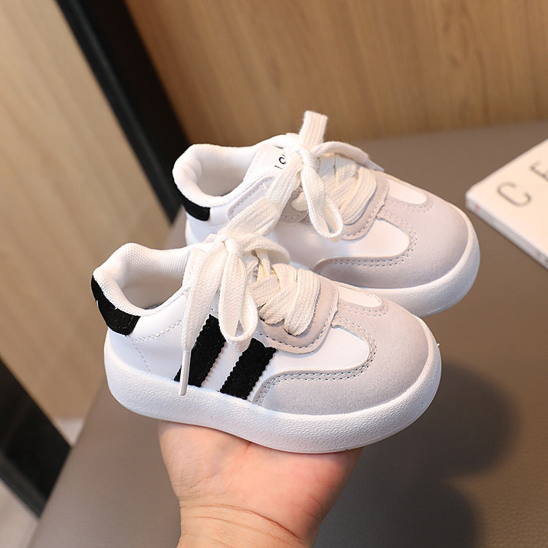 Korean style kids' sneakers:  autumn new arrivals - girls' casual shoes, boys' agassi shoes, fashionable skate shoes, soft sole trendy footwear