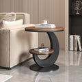 Sofa side table small coffee table living room modern italianaccessible luxury slate double layer round table corner table creative side table new arrival