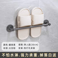 Towel rack bathroom punch-free storage rack bathroom wall-mounted kitchen single pole towel bar slipper rack storage rod