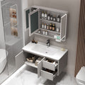 For homethickened honeycomb aluminum bathroom cabinet ceramic all-in-one basin waterproof moisture-proof washbasin washbasin storage cabinet