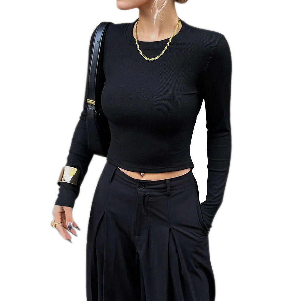 Independent station cross-border women's clothing spring and summer new arrivalfrenchsexybackless t-shirtfashionelegantelegance shows bodytops