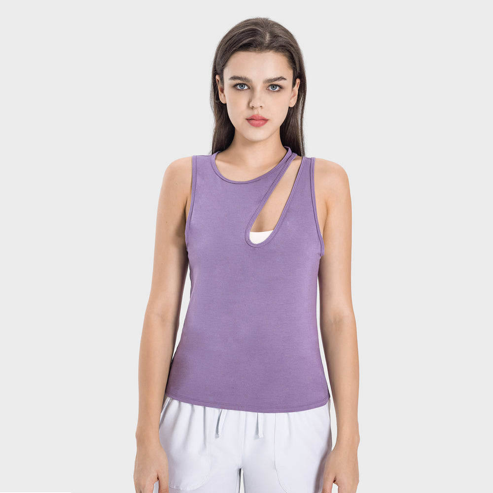 Summer new fashion sexy lightweight yoga top moisture-wicking outdoor tennis sports tank top women's dss060