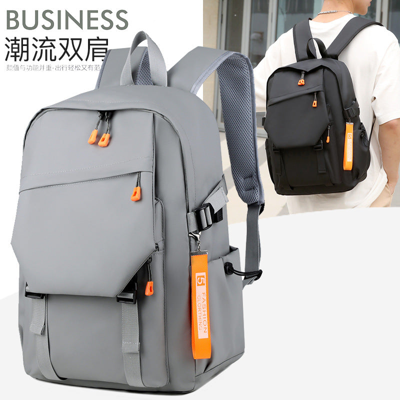 Business Men's Double Back Casual Men's Backpack, Going Out Travel Backpack Computer Bag Tooling Wind Backpack