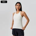 Spring/summer new racerback sports bra top for women - padded, slim-fit, sleeveless workout yoga top d25057