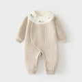 Babibele baby heattech one-piece baby boneless haki newborn three-layer quilted romper kids jumpsuit