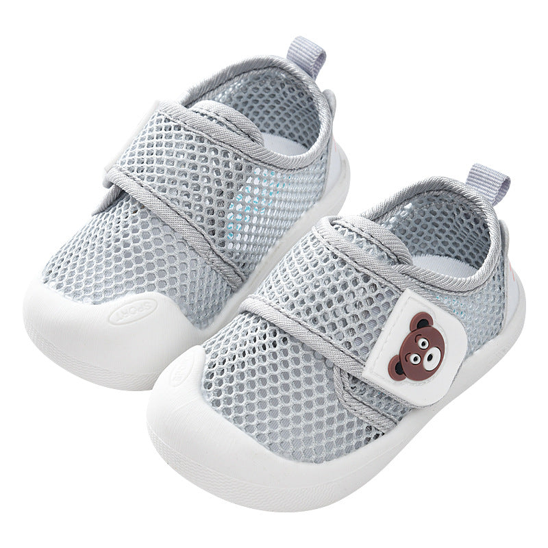 Baby sandals for boys, summer first walker shoes, 0-1-2 years old infant anti-slip soft sole mesh shoes for babies and toddlers, baby girl shoes