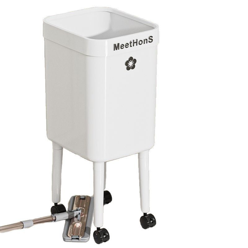 No-bend, high-capacity, mobile trash can with wheels – perfect for home use in living rooms, bedrooms, kitchens, and bathrooms