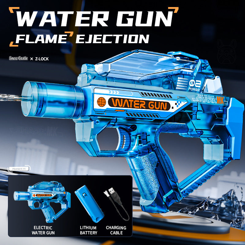new arrival electric water gun flash linkage fully automatic burst kidssummer boys water shooting water gun