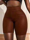 Fashionplus sizepu leather shorts for women 4-point pants hot style sexy cross-border independent station nightclub women's hot pants ins style