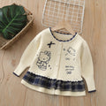 Kids' cardigan sweater - fleece lined, extra thick, girls' sweater dress, versatile knit outerwear set for girls