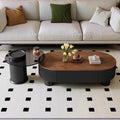 New arrival living room chinoiserie oval italian medieval style slate coffee table accessible luxuryfor home modern casual office table