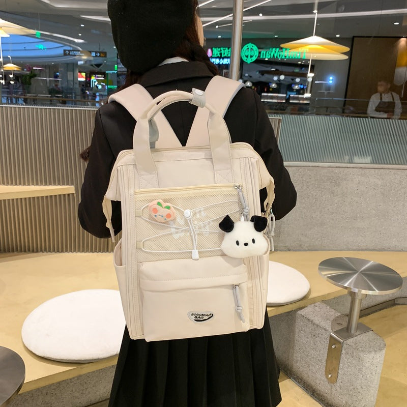 School bag Female college student Junior high school student Large capacity backpack Simple computer backpack Women's fashion casual bag