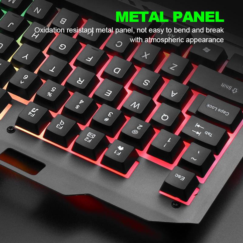 Li-mag t25 mechanical feel keyboard and mouse combo - wired metal keycap set for gaming, office, and desktop use