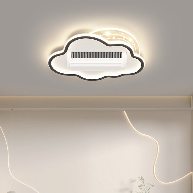 [Strict selection] 2025 new led ceiling light high-end integrated bladeless fan light bedroom silent ceiling fan light