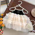 Summer lightweight baby clothes - girls' romper with straps - princess style mesh summer lightweight baby clothes - girls' romper with straps