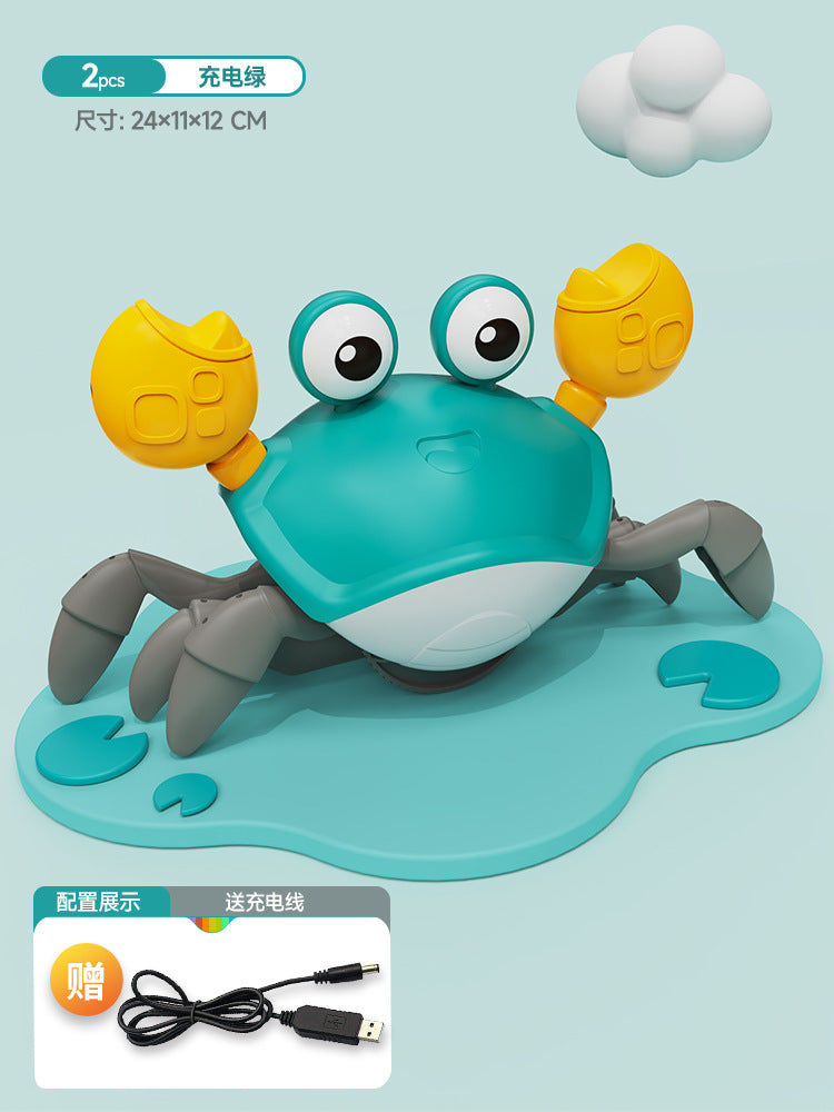 new product automatic escape crab toy electric sensor kids infants 0-3 years old male and female babies learning to crawl