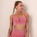 European and american washed jacquard seamless sports bra cut out braid fitness sling intimates yoga wear sports vest for women