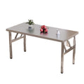 Thickened stainless steel foldable tablefor home bench table commercial rectangular outdoor barbecue stall portable dining table