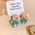 French chic floral earrings - dopamine dressing, luxury & high-end, vacation vibes, statement earrings