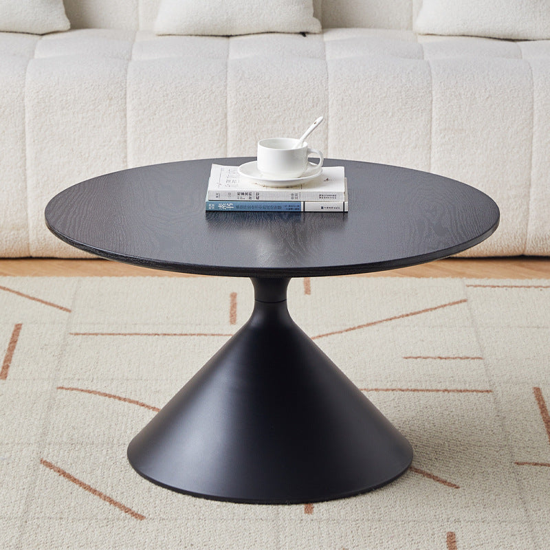Cream style carbon steel coffee table for homenormcore living room small apartment modern casualclassy round movable side table