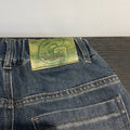 Boys' spring denim jeans - kids' pants - cartoon design - mid-to-large size - stylish spring streetwear pants for boys - long pants