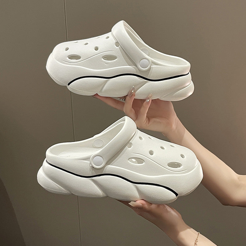 Cartoon matchingnew arrival crocs women's summerthick sole stomping on shit feeling pet outwear sandalsnon-slip soft soleeasiest for match