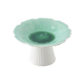 Vintage-inspired floral ceramic ice cream cup, dessert & snack plate, fruit tray - unique high-footed afternoon tea serving set