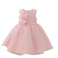 Girls' tulle first birthday wedding dress princess gown floral little girl baby wedding party dress