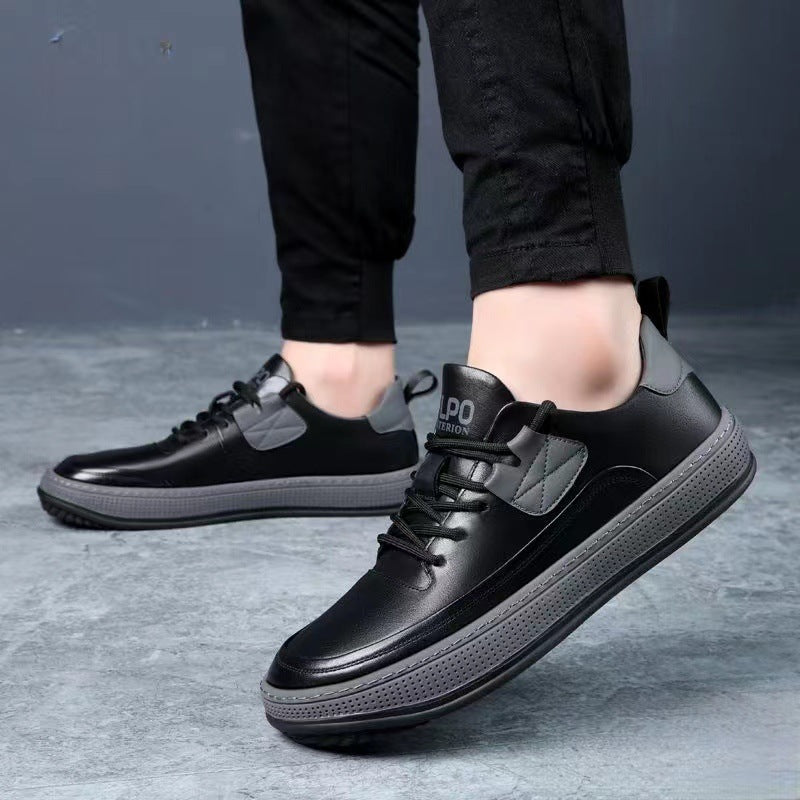 New men's handmade stitching casual shoes - trendy, versatile skate shoes - korean style fashion sneakers