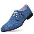Men's plus size canvas shoes - breathable pointed toe linen canvas dress shoes - business casual shoes - beijing old cloth shoes