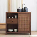 New chinoiserie tea cabinet solid wood tea cabinet tea side cabinet for homemovable tea table water boiling multi-functional storage sideboard