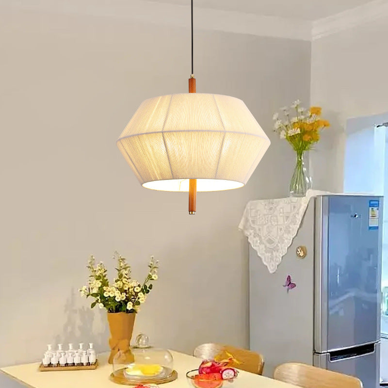 Wabi-sabi retro cotton and linen chandelier Japanese-style homestay hotel tea room study walnut color restaurant Shimadai lamps