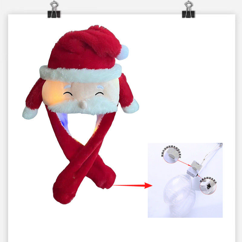 Christmas santa hat ornament - cartoon hat for adults & kids - light-up christmas atmosphere - small gift/present