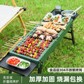 304 stainless steel bbq grill - portable folding mini grill for home use, outdoor charcoal grill with mesh rack