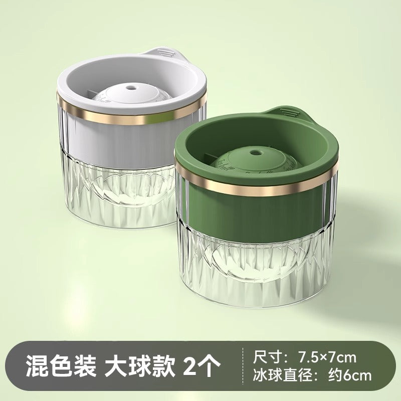 2025 new luxury ice ball maker - whiskey ice ball mold, round large ice ball mold, food-grade 6-ball ice cube tray set for home use