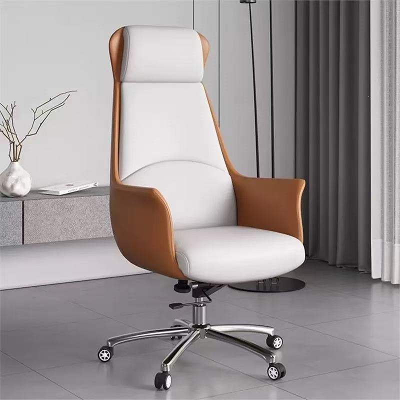 Casual chair, comfortable ergonomic chair, conference computer chair, business leather chair, office chair, live broadcast, home study, no