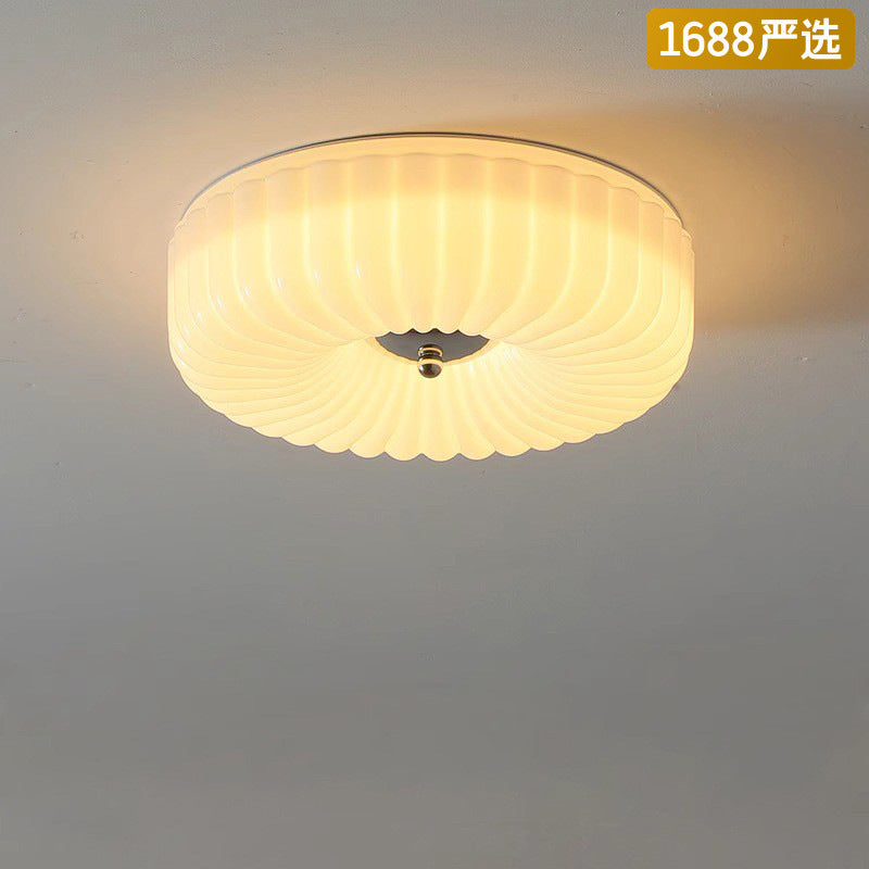 [Strict selection] Bauhaus cloakroom ceiling light medieval vintage French cream balcony foyer glass light