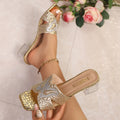 Plus size cross-border casual slippers for women - 2026 summer new collection - flat, breathable, rhinestone-embellished sandals - wholesale