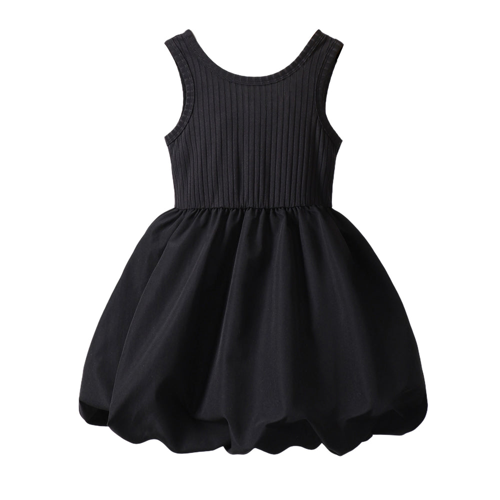 Girls' (toddler) dress, solid color summer outfit, sweet girl dress