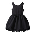 Girls' (toddler) dress, solid color summer outfit, sweet girl dress
