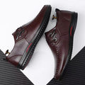 2024 new versatile men's leather shoes - soft sole business casual loafers - perfect for work, security, and dad shoes - wholesale available