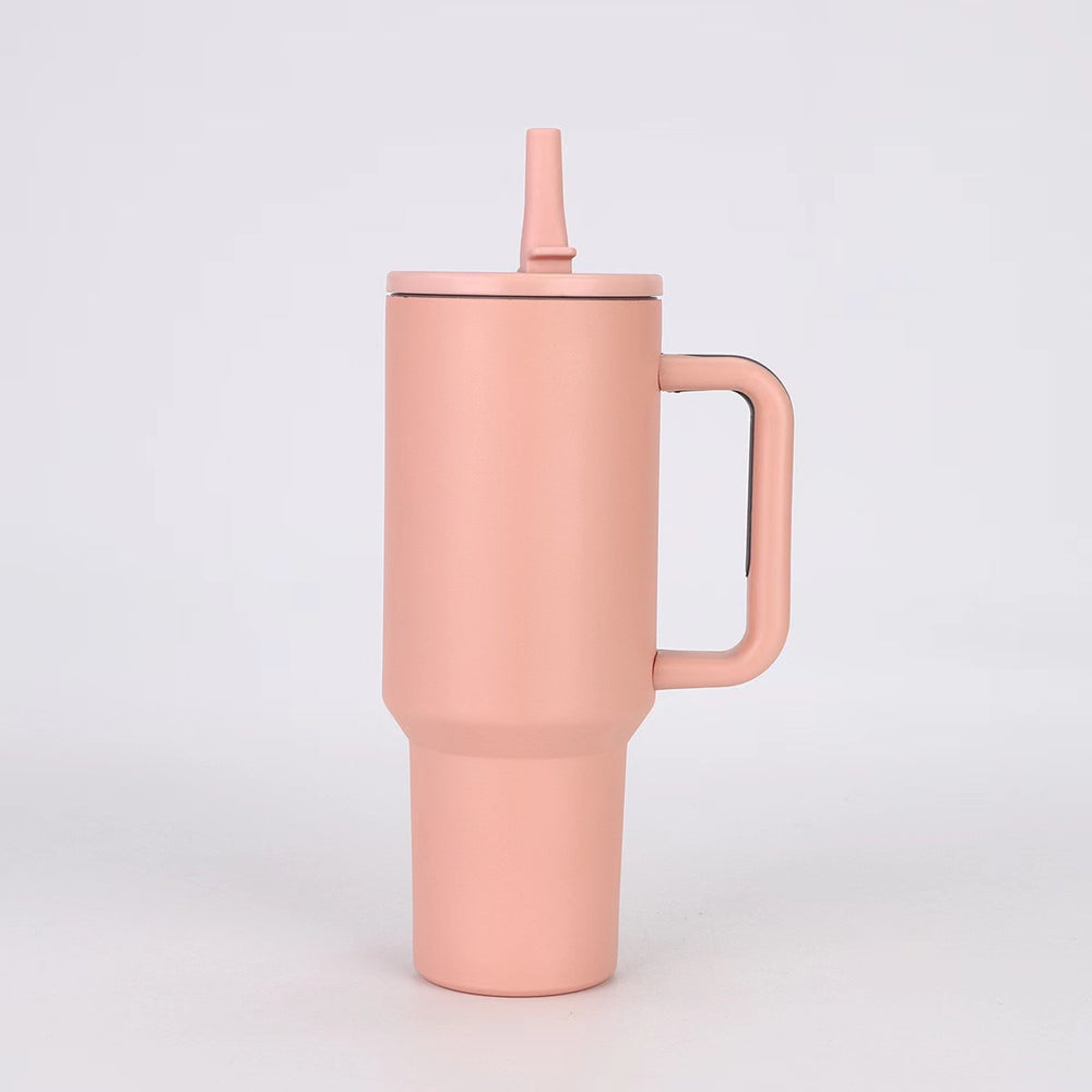 Amazon 40oz fifth generation car cup 304 stainless steel straw handle thermos cup large capacity cold ice cup
