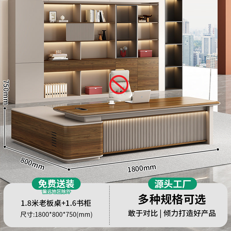 Saint li accessible luxury boss table office desk casual chairman president table executive table manager office table and chair combination