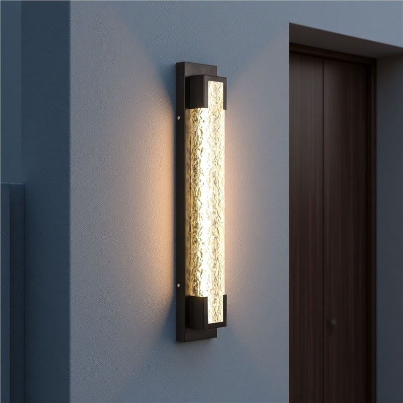 Modern minimalist wall sconce - waterproof linear light for entryways, balconies, and columns - ideal for outdoor use