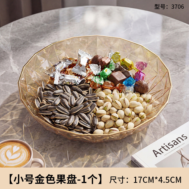 For home plate small creative living room fruit plate accessible luxury good-looking coffee table snack plate melon seeds peanut candy plate