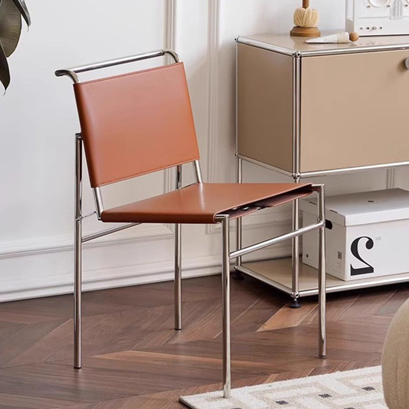 Accessible luxury saddle chair living room balcony medieval style saddle leather dining chair reception chair cafe milk tea shop negotiation chair