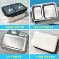 316 stainless steel lunch box - double layer insulated, airtight bento box for food, fruit, and refrigerator storage - rectangular meal container