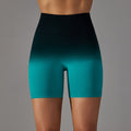 Big sale cross-border seamless candy gradient training tight high waist sports three-quarter shorts running fitness yoga pants for women