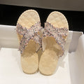 Women's outdoor slippers - soft sole, tassel detail, fairy style, new summer trendy beach sandals - popular ins style